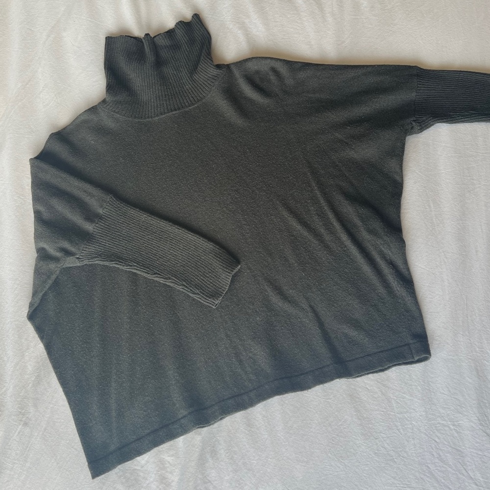 Dark Green Turtleneck Sweater